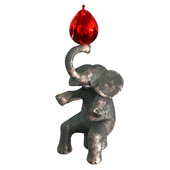 L'éléphant et son ballon rouge by Philippe Berry