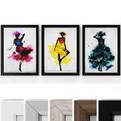 Набор настенных картин "Танцующие девушки"