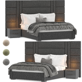 Bed With Headboard In3 Colors