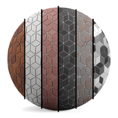 PBR FB23 Brick material in one design and 6 different colors 4K