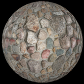 Scanned seamless PBR texture of stone wall 4k