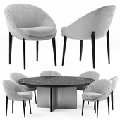 Minotti Lido chair & table Marvin 2021 collection