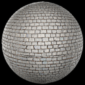 Scanned PBR paving stone texture metal roughness