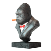 Deco object smoking gorilla