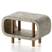 Concrete bedside table