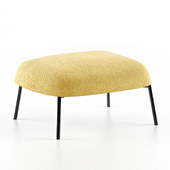 Low upholstered fabric stool by Bross
