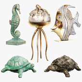 Sculptures of sea statuettes 01