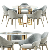LIV 4Marina chair with silverado brass table
