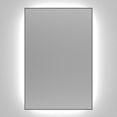 Rectangular mirror in an aluminum frame Iron Talon with illumination