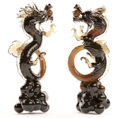 Chinese Dragon Statue Model