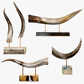 Sculptures of decorative horns