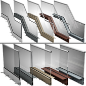 Стеклянные перила ограждение в стиле high-tech /  High-tech style glass railing handrails