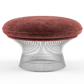 Upholstered Steel And Fabric Footstool