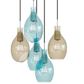 Pendant lamp with glass shade