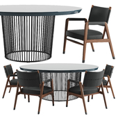 Flexform Berry Table and Ortigia SH Chair