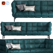 Upholstery BB italia Husk Sofa metallic pillows