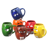 Set of decorative mugs M & M&#39;s