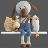 Toys,dolls:dog,sheep,Seagull