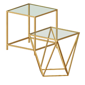 Zara SideTables Gold Frame With Glass