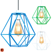 Metal Pendant Light Shade Ceiling Industrial Geometric Wire Cage Lampshade Lamp