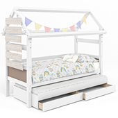 Nordic Playhouse Bed 2 Kids Bed