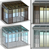 Металлическая застекленная терраса веранда / Metal glazed veranda terrace