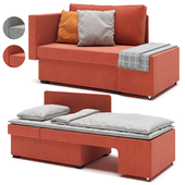 IKEA GRALLSTA GRELLSTA 2-seat sofa bed, Sandsbru orange and gray