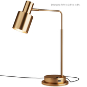 Cylinder Task Lamp with USB Charger