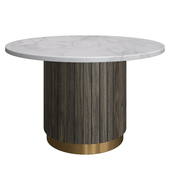 Piano Mango Wood and Marble Coffee Table