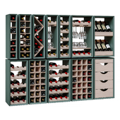 Wine sections for kitchen sets.