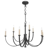 Visual Comfort Reims Aged Iron Chandelier