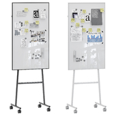 Lintex One Whiteboards with a black or white stand