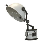 White Sunlamp Table Lamp 1940S