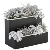 Outdoor Plants in Plant Box Snowy - Set 349