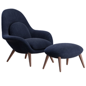 Swoon Lounge Chair by Fredericia