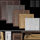Деревянные Ставни и система ставней для окон и дверей /  Wooden shutter blind system for windows and doors