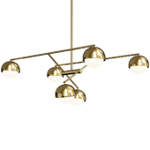 Postmodern sputnik chandelier metal living room pendant