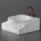 Washbasin bowl made of marble