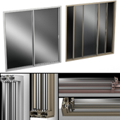 Раздвижные витражные алюминиевые двери /  Sliding Stained Glass Aluminum doors
