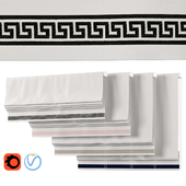 Roman Curtains 164 | Greek Key | Custom inset trim