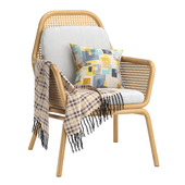 Verne Rattan Chair with Cushion