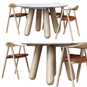 Bolia Swing Dining Chair Balance Table Set by Bolia