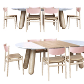Apelle Chair Balance Table Dining Set by Bolia