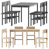 Tommaryd Table by Ikea and Rohsska Chair by Bla Station