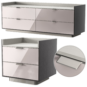 Minotti nightstand and chest of drawers