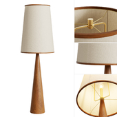 CB2 - Bruna Walnut Wood and Linen Floor Lamp