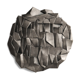 Metal origami wall panel