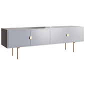 Gold and Gray Modern TV Stand TV Stand Homary