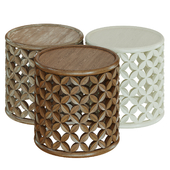 Bamileke 3 side coffee tables