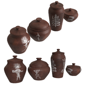Decorative clay pots